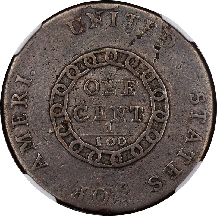 1793 1c Chain, AMERI., S-1 MS BN thumbnail 17