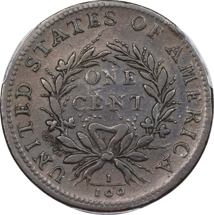 1793 1c Wreath, Vine/Bars, S-8  MS BN thumbnail 10
