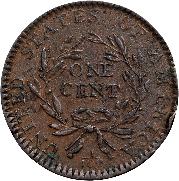 1794 1c Head of 1793, S-19b  MS BN thumbnail 6