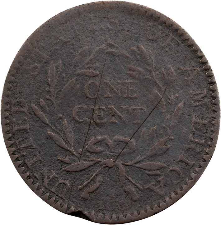 1794 1c Head of 1793, S-19b  MS BN thumbnail 7