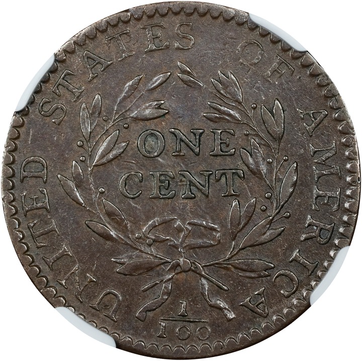 Liberty Cap Cent 1c 1793-1796 MS BN [Type] AU53 BN thumbnail 2