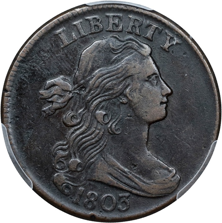 1803 1c Small Date, Large Fraction, S-258  MS BN thumbnail 2