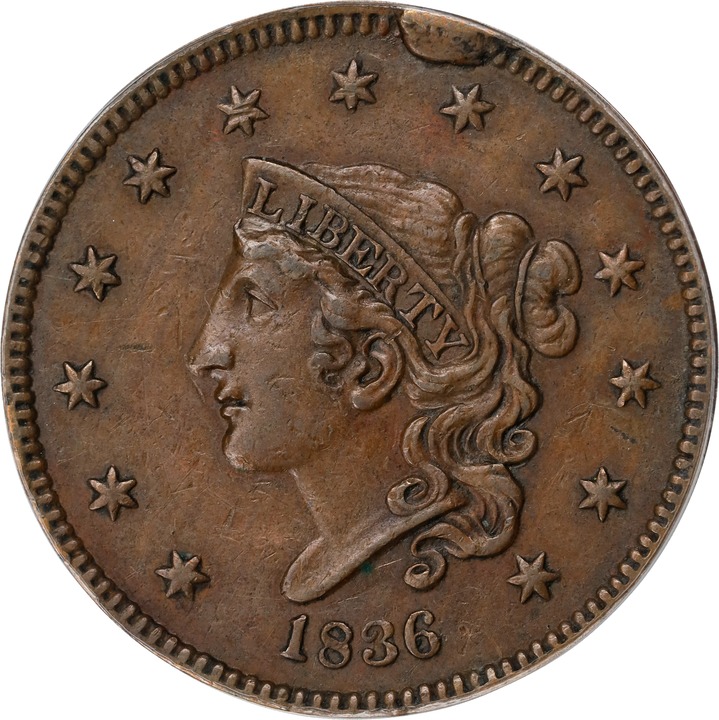 1836 1c MS BN VF35 BN CAC thumbnail 14