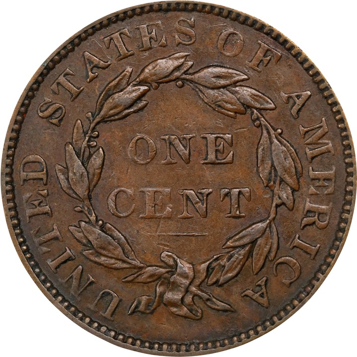 1836 1c MS BN VF35 BN CAC thumbnail 15