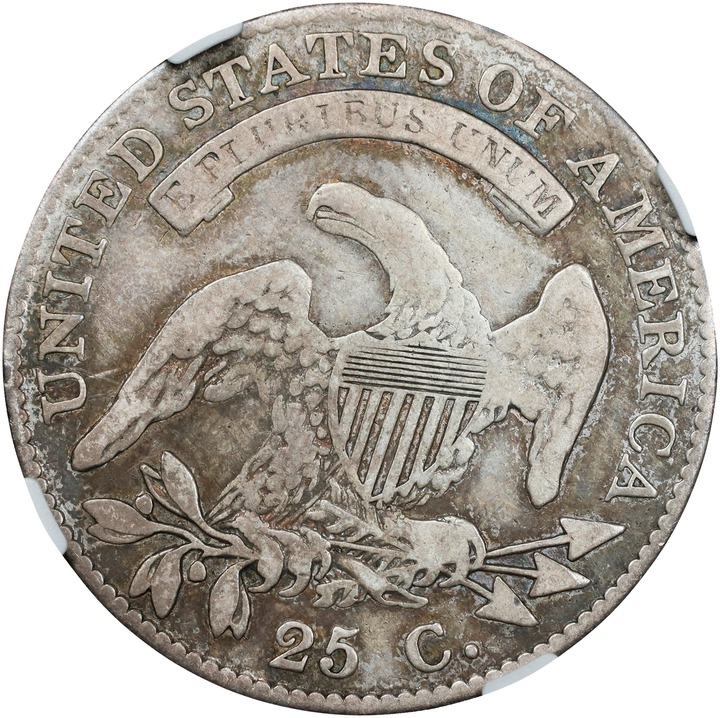 1819 25c Large 9 VG10 CAC thumbnail 2