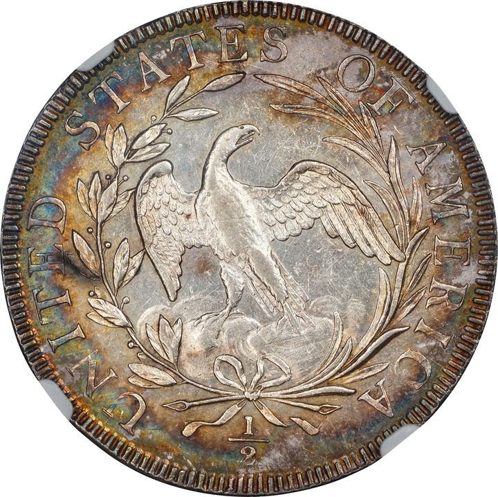 1796 50c 15 Stars MS60 CAC thumbnail 2