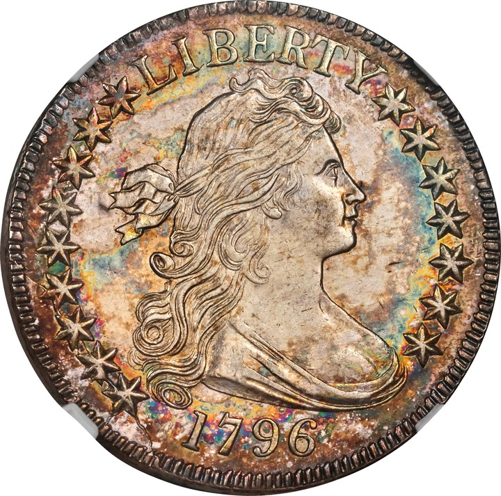 Image for 1796 50c 16 Stars, O-102 AU53 CAC