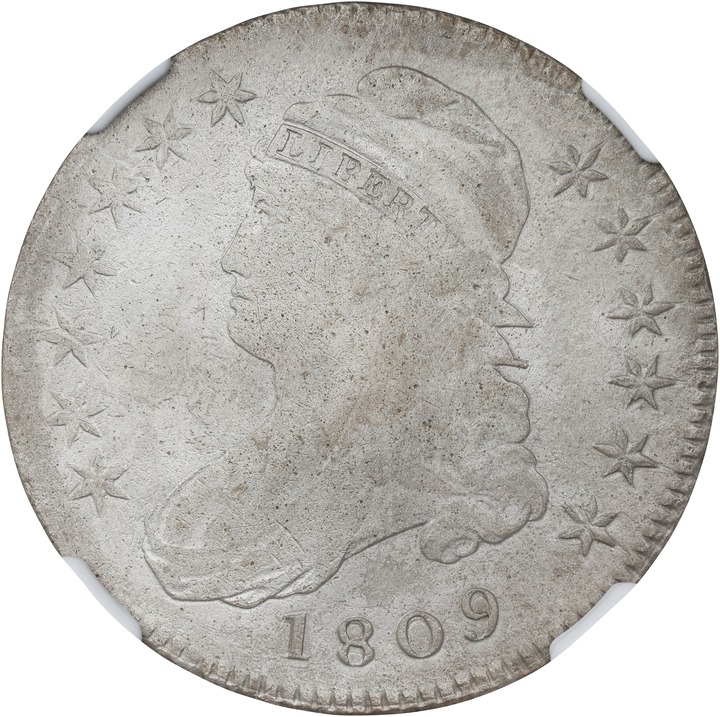 Capped Bust Half Dollar 50c Lettered Edge, 1807-1836 [Type] AG3 thumbnail 3