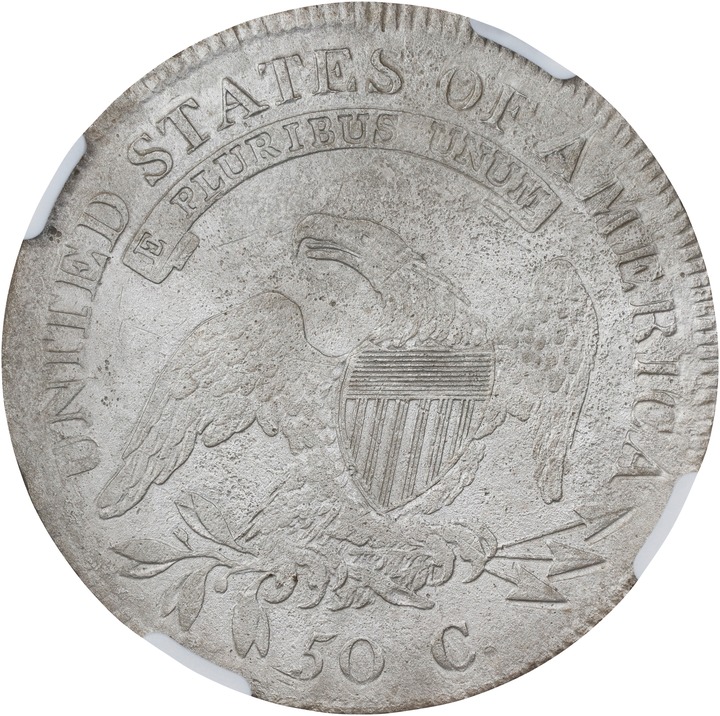 Capped Bust Half Dollar 50c Lettered Edge, 1807-1836 [Type] AG3 thumbnail 4