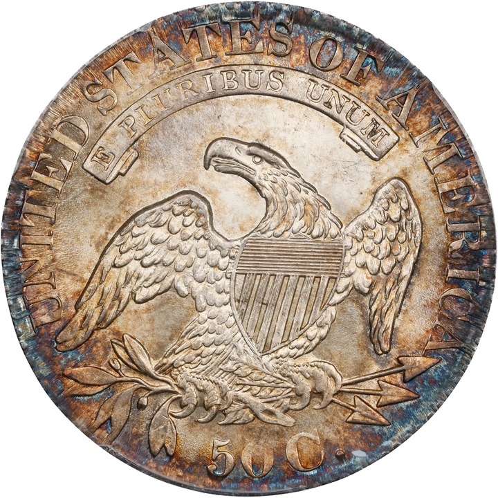 1827 50c Square Base 2 MS65 CAC thumbnail 2