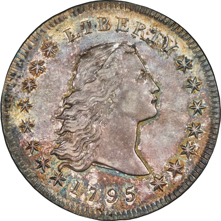 1795 $1  Flowing Hair, 2 Leaves, B-2, BB-20 MS66 thumbnail 19