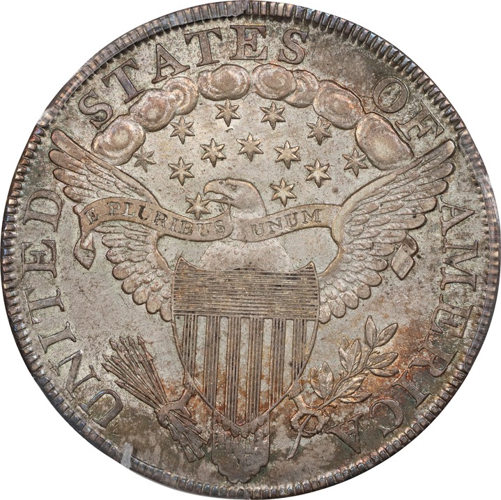 1799 $1  7x6 Stars, B-16, BB-158 AU58 thumbnail 2