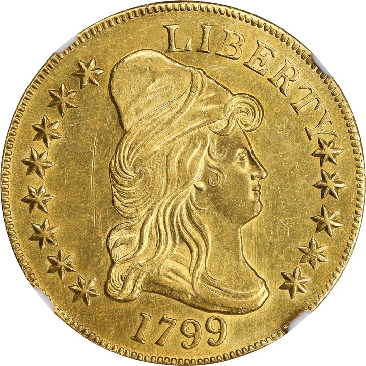 1799 $10  Small Stars Obverse, BD-7 MS61 thumbnail 3