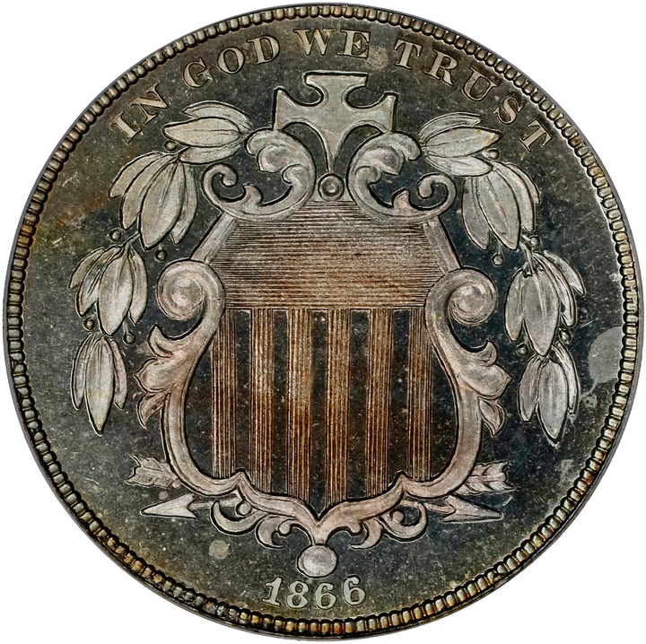 1866 P5c Nickel, J-507 PR thumbnail 2
