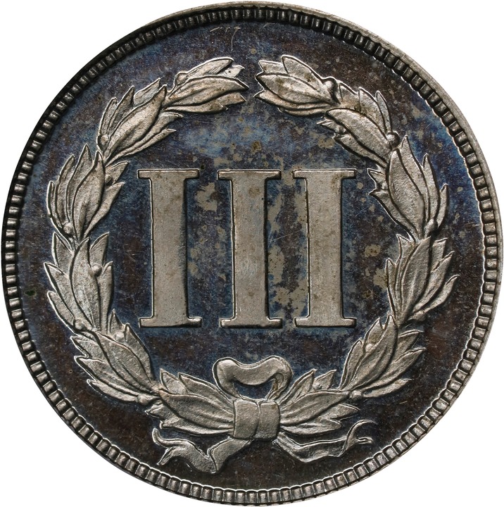 1868 P3cN Nickel, J-618 PR DCAM thumbnail 4
