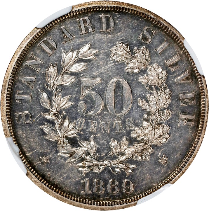 1869 P50c Silver, J-749 PR thumbnail 3