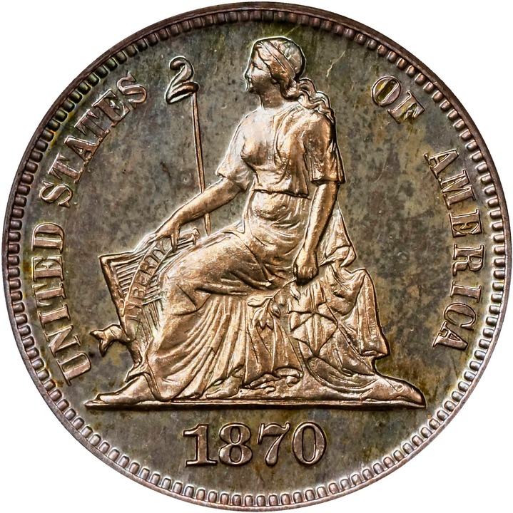 1870 P10c Silver, J-832 PR thumbnail 2