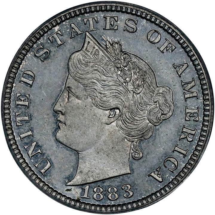 1883 P5c Copper, J-1718 PR RB thumbnail 5