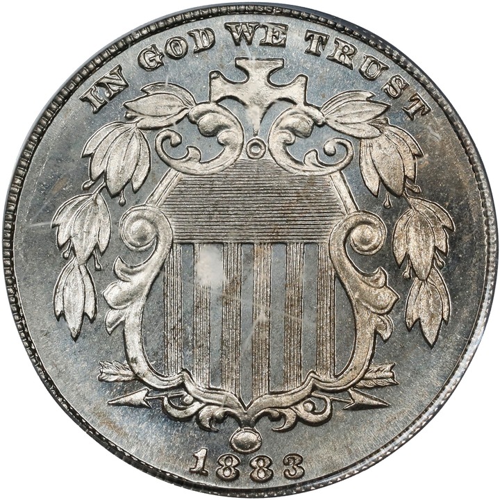 Image for 1883 5c Shield PR CAM PR66 CAM CAC