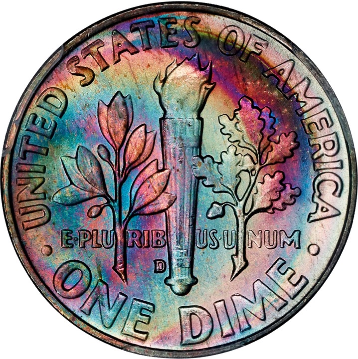 1964-D 10c MS FB MS67 FB thumbnail 2
