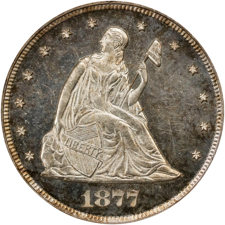 Image for Twenty-Cent Piece 20c Seated Liberty, 1875-1878 PR CAM [Type] PR63 CAM CAC