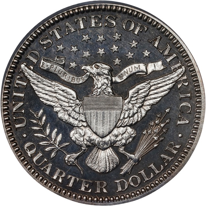 Barber Quarter 25c 1892-1915 PR CAM [Type] PR63 CAM thumbnail 4