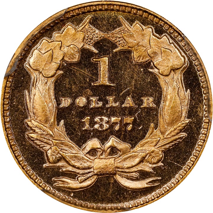 Liberty Gold Dollar G$1 Type 3, 1856-1889 PR CAM [Type] PR64 CAM CAC thumbnail 4