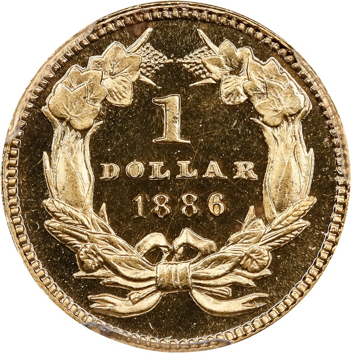 Liberty Gold Dollar G$1 Type 3, 1856-1889 PR CAM [Type] PR65 CAM thumbnail 2