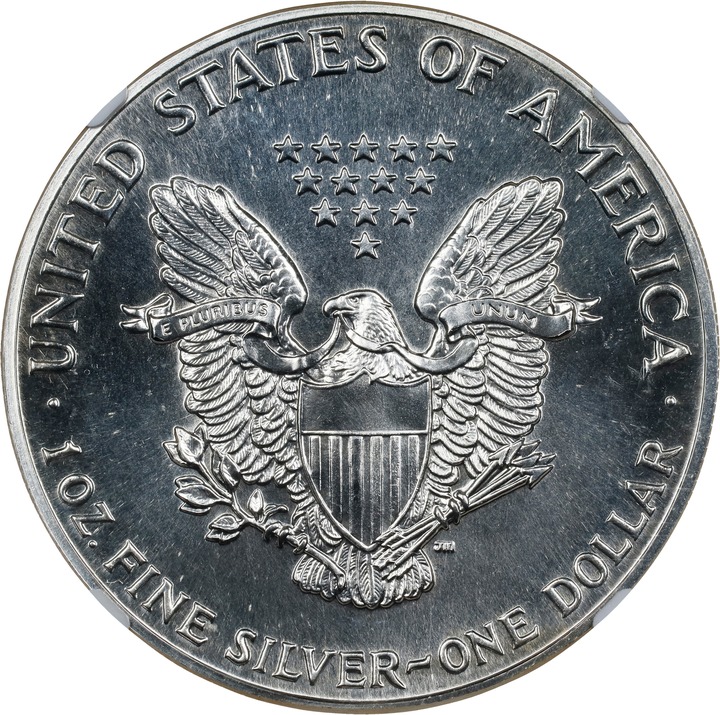 1986 $1  Silver Eagle MS PL MS69 PL CAC thumbnail 2