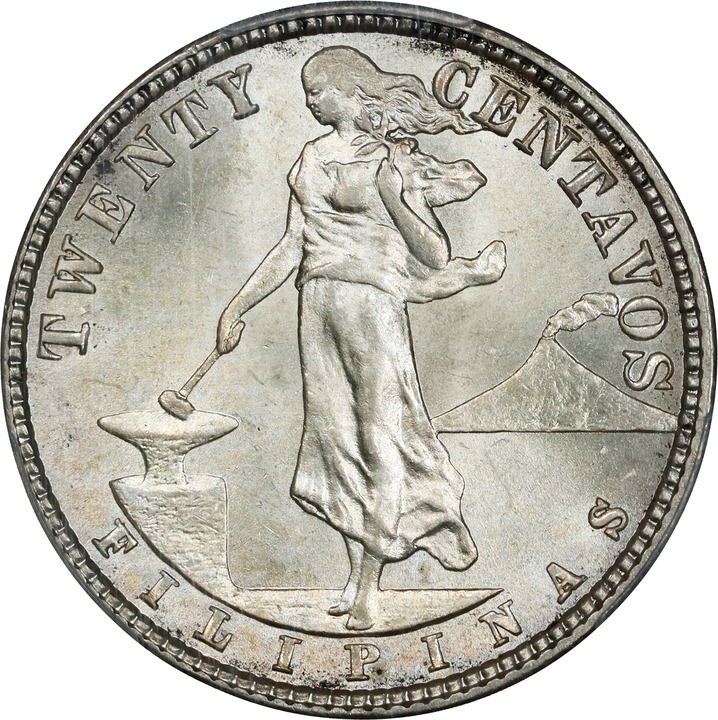 1919-S 20c U.S. Philippines MS thumbnail 3