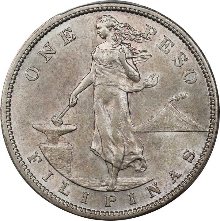 1907-S Peso U.S. Philippines MS thumbnail 4
