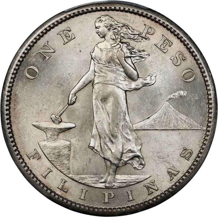 1907-S Peso U.S. Philippines MS thumbnail 5
