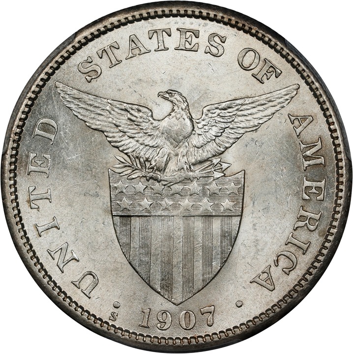 1907-S Peso U.S. Philippines MS thumbnail 13