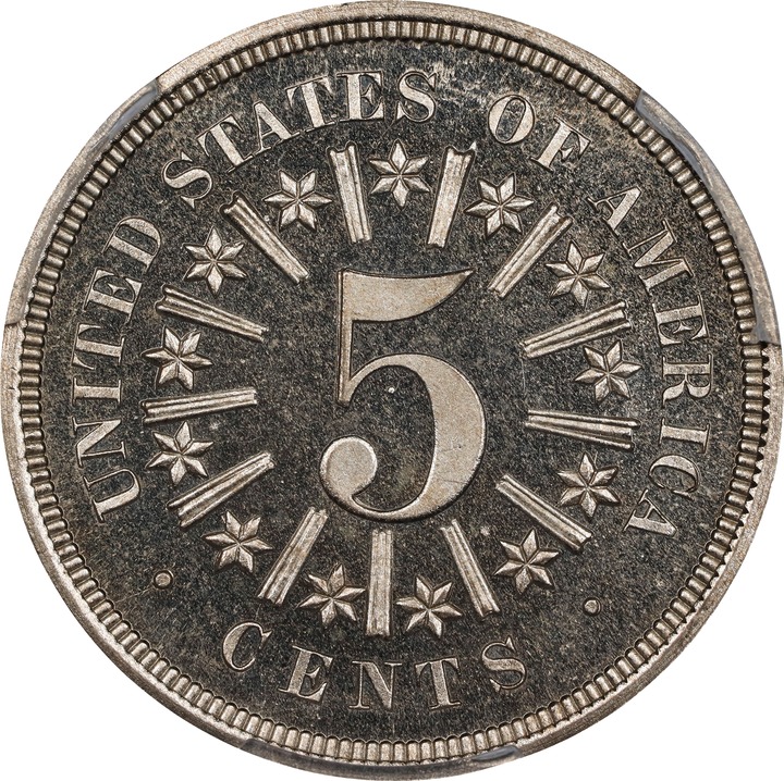 1866 5c Rays PR DCAM PR64 DCAM thumbnail 5