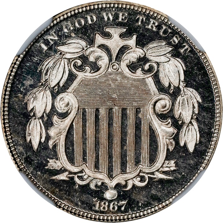 Image for 1867 5c No Rays PR DCAM PR65 DCAM
