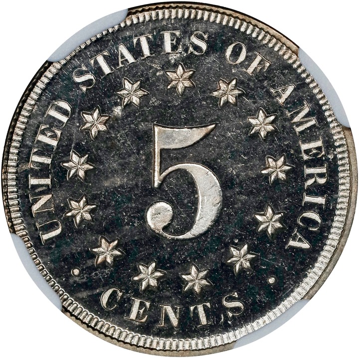 1867 5c No Rays PR DCAM PR65 DCAM thumbnail 2