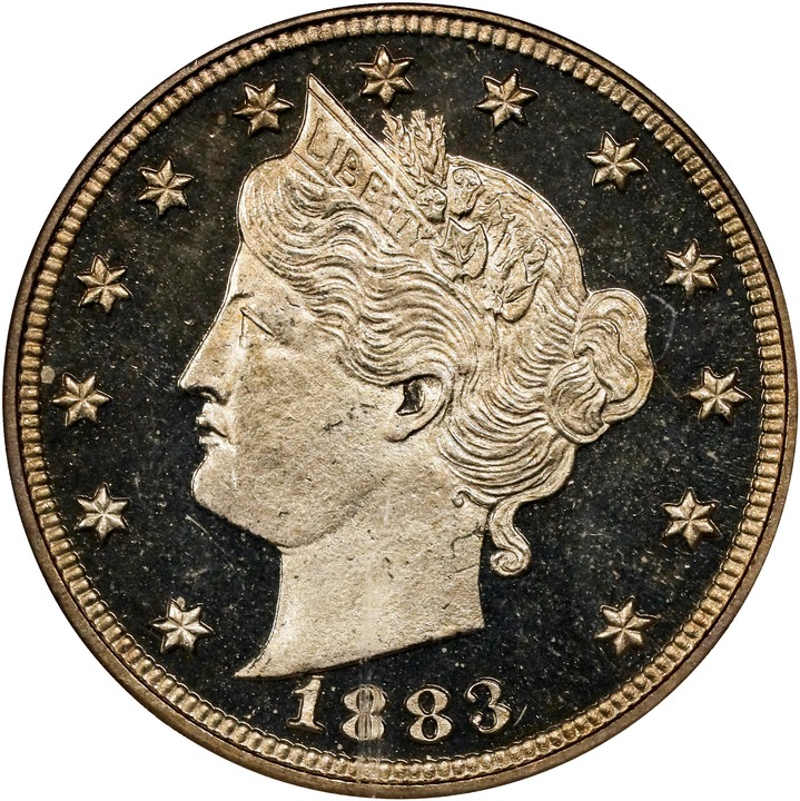 1883 5c Cents PR DCAM PR64 DCAM thumbnail 5