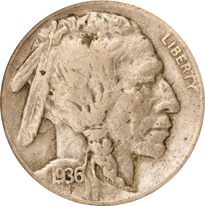 Image for 1936-D 5c 3 1/2 Legs F15 CAC