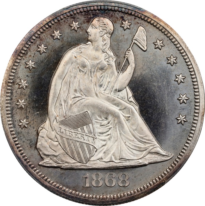 Image for Seated Liberty Dollar $1  Motto on Reverse, 1866-1873 PR DCAM [Type] PR65 DCAM