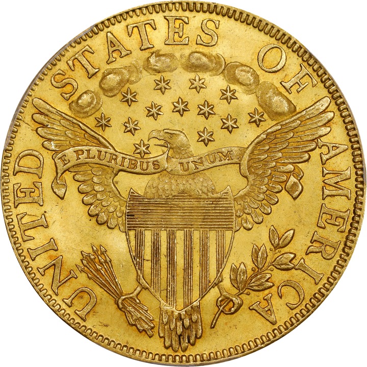 Draped Bust Eagle $10  Large Eagle, 1797-1804 [Type] MS64 thumbnail 2