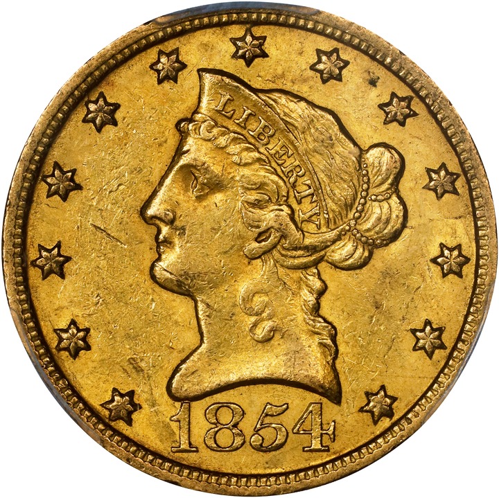 1854-O $10  Large Date MS thumbnail 2
