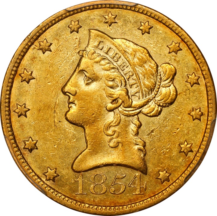 1854-O $10  Large Date MS thumbnail 3
