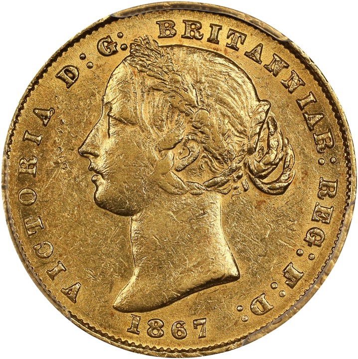 Image for 1867 Sov F15