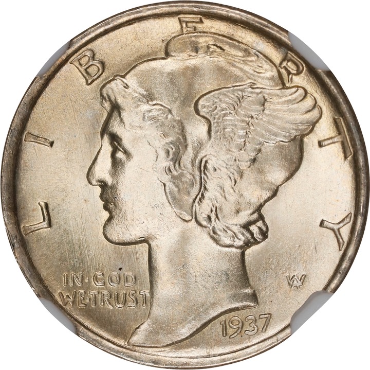 1937-S 10c Doubled Die Obverse, FS-101 MS thumbnail 2