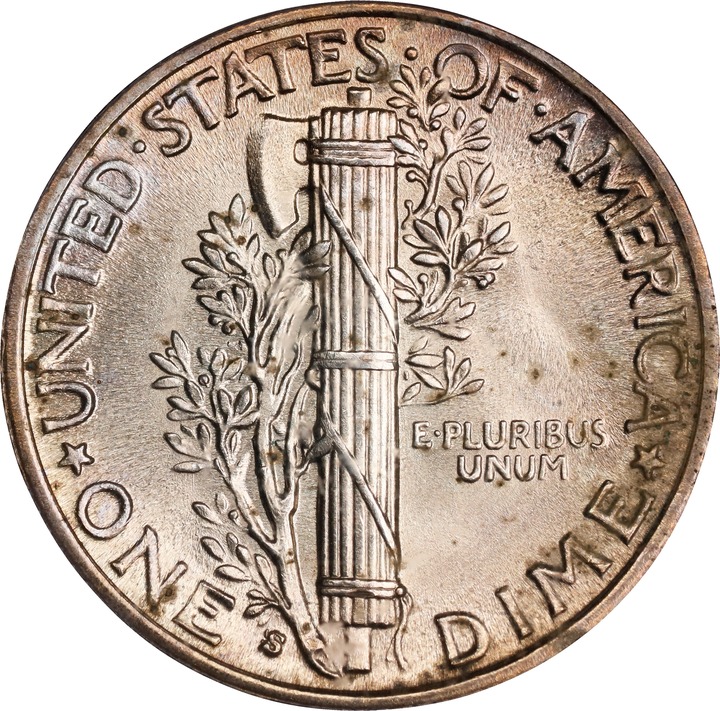 1940-S 10c Repunched Mintmark, FS-501 MS FB thumbnail 2