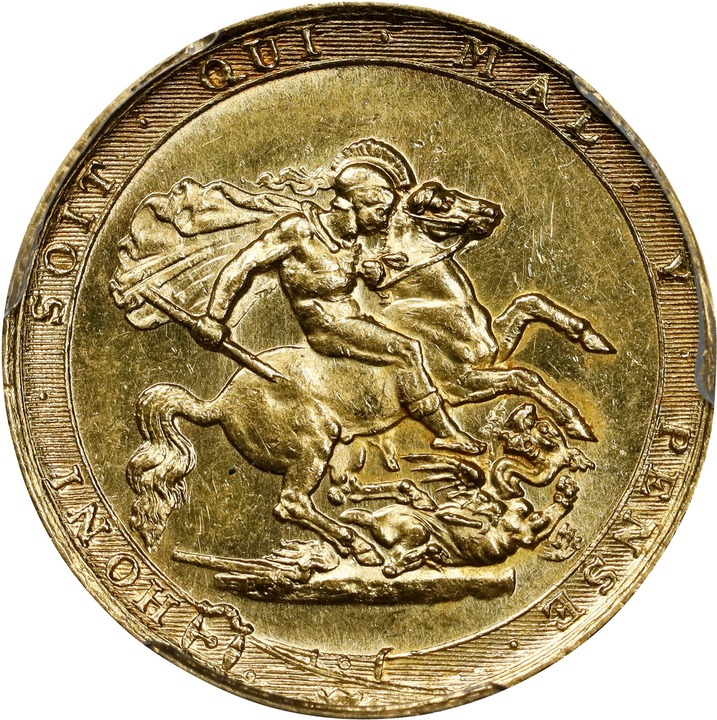 George III Sov 1817-1820, Gold MS [Type] (KM-674) VF25 thumbnail 8