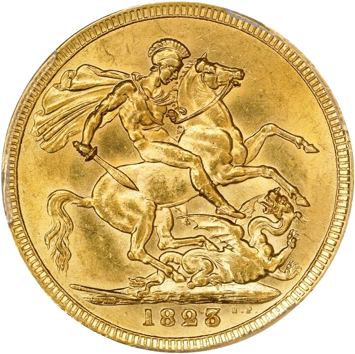 George IV Sov 1821-1830 MS [Type] (KM# 682 ) AU50 thumbnail 8