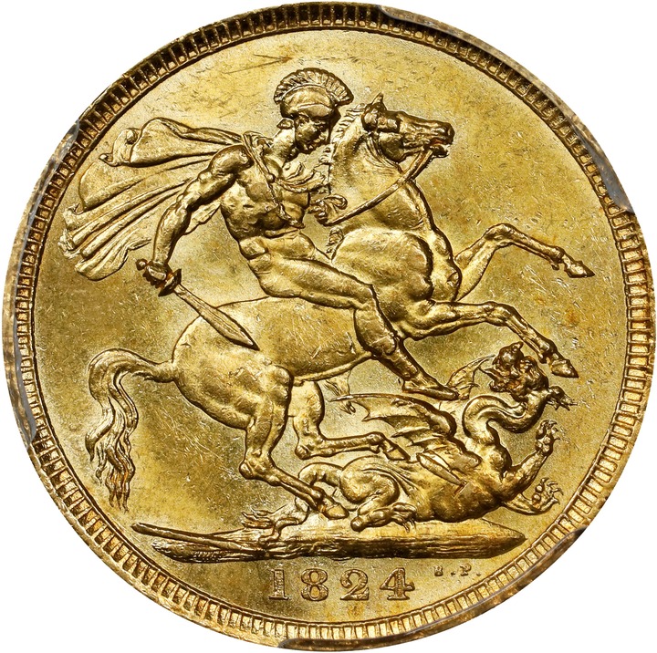 George IV Sov 1821-1830 MS [Type] (KM# 682 ) AU50 thumbnail 4