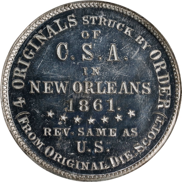 1861 50c CSA, Scott Restrike MS thumbnail 3