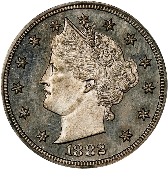 1882 P5c Nickel, J-1690 PR CAM PR67 CAM CAC thumbnail 17